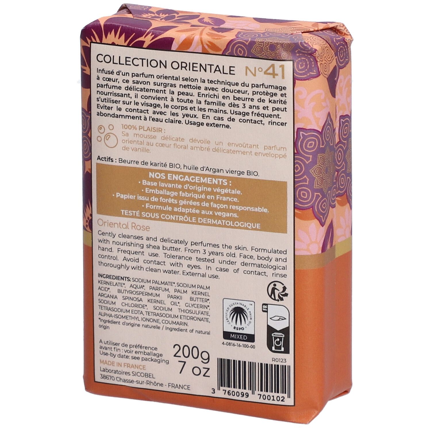Savon Surgras Rose Orientale 200 GR