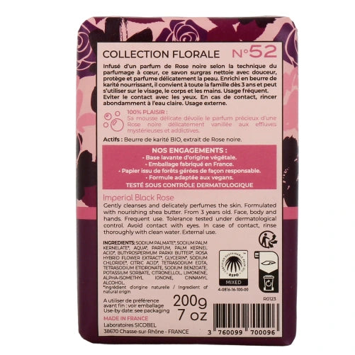 Savon Surgras Rose Noire Impériale 200 GR
